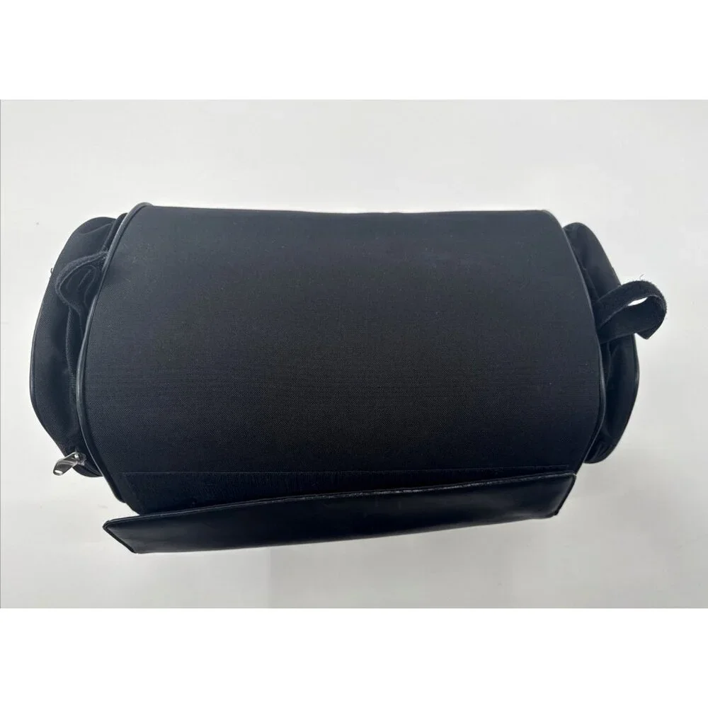 Kuryakyn Black Leather Motorcycle Tour Trunk Roll Bag Hard Case 4142 No Strap